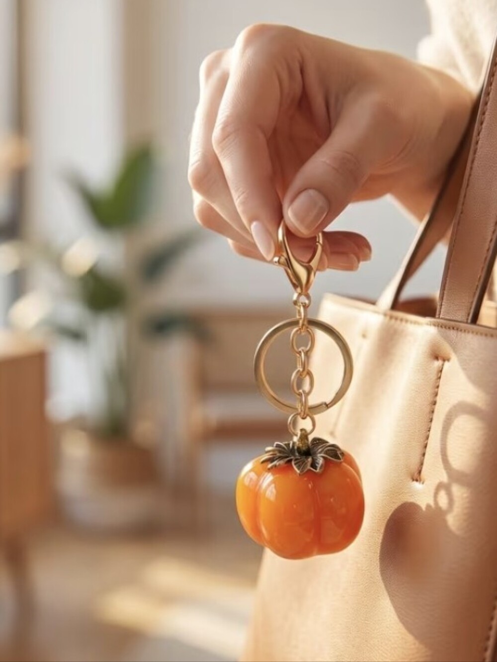 Pumpkin Bag Charm/ Keychain NEW